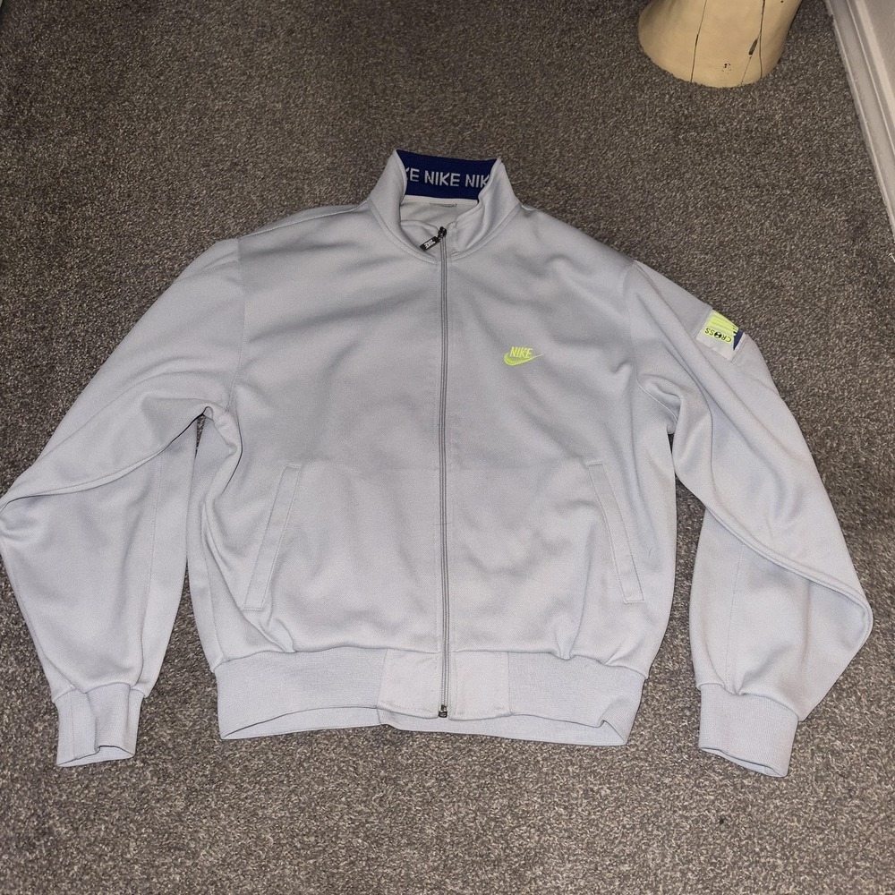 Vintage Nike Jacket Mens Large Gray Cross Training Full Zip Track Korea 90s